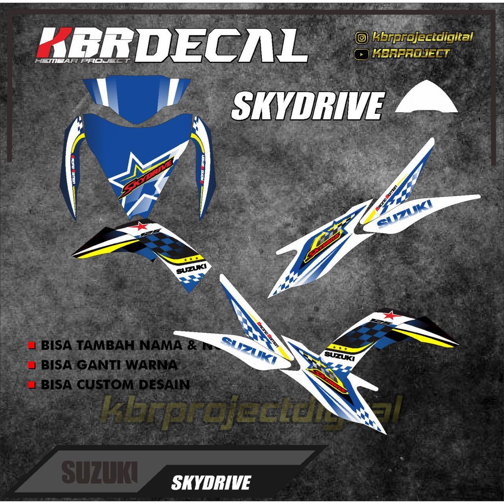 Jual DECAL SKYDRIVE STICKER VARIASI FULL BODY BISA CUSTOM BEBAS