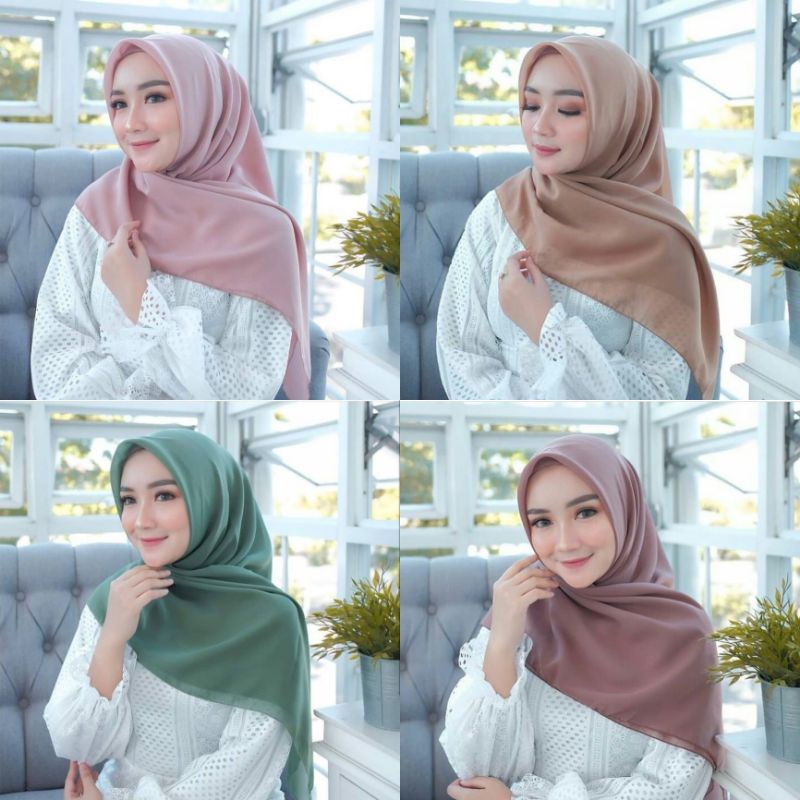 Daily hijab BELLA SQUARE / Hijab kerudung segiempat 4 jilbab harian