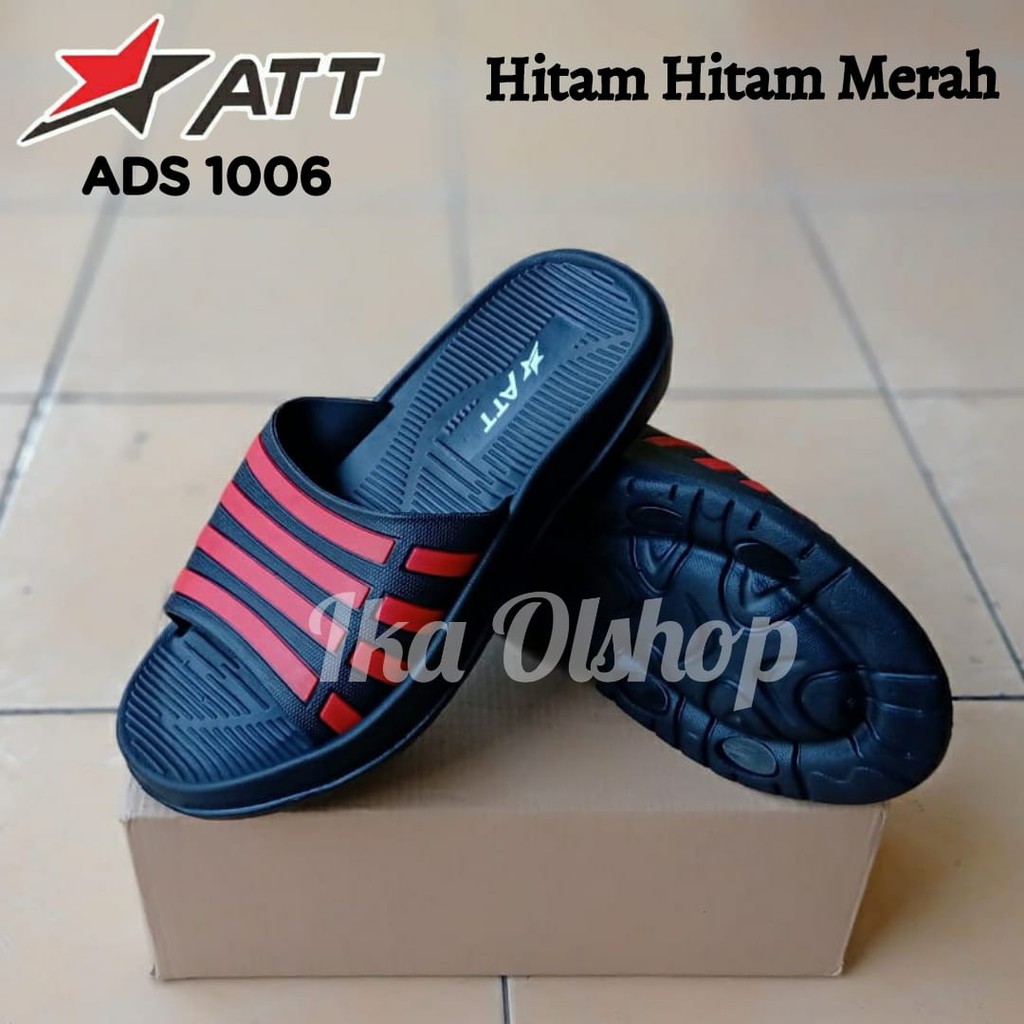 Sandal Slop Kokop Pria ATT ADS 1006-Hitam Merah