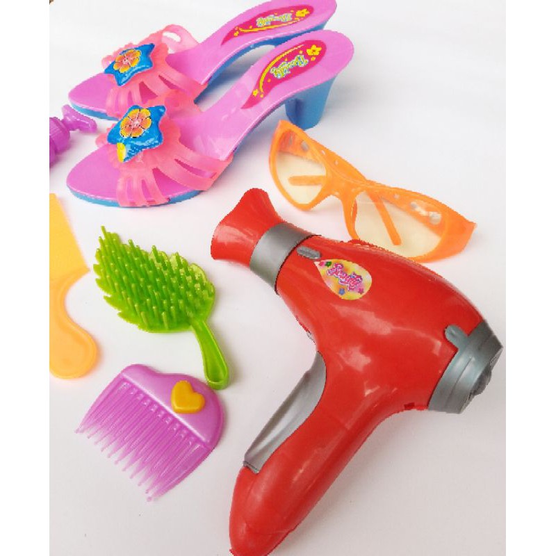 Mainan Anak Cewe Tas Salon Salonan Beauty Set Hair Dryer Murah