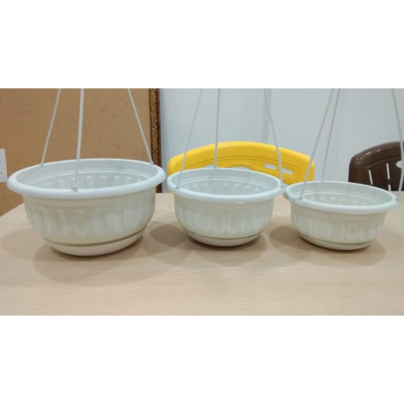 Pot Bunga gantung putih / pot gantung / pot dinding / pot putih