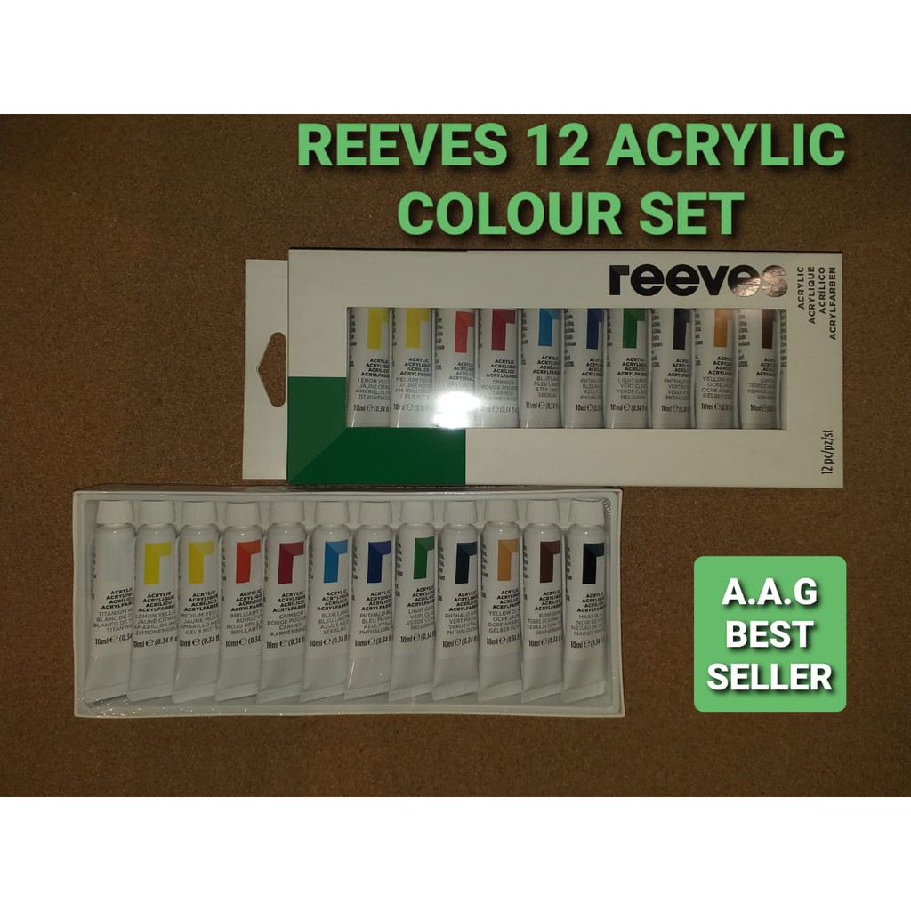 

REEVES 12 ACRYLIC COLOUR