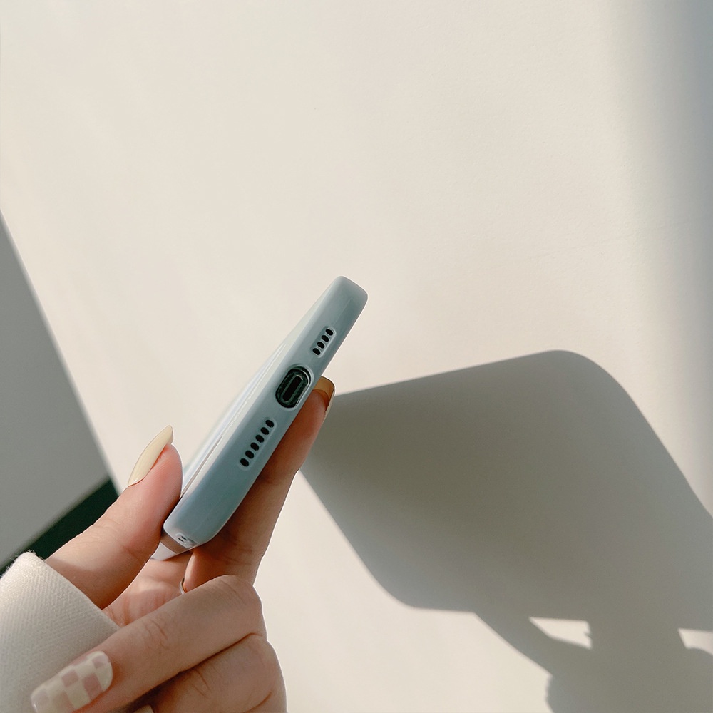 Soft Case Silikon Motif Lukisan Cat Minyak Gunung Sierra Biru Untuk Iphone 7 8 PLUS X XR XS 11 12 13 MINI PRO MAX SE 2020