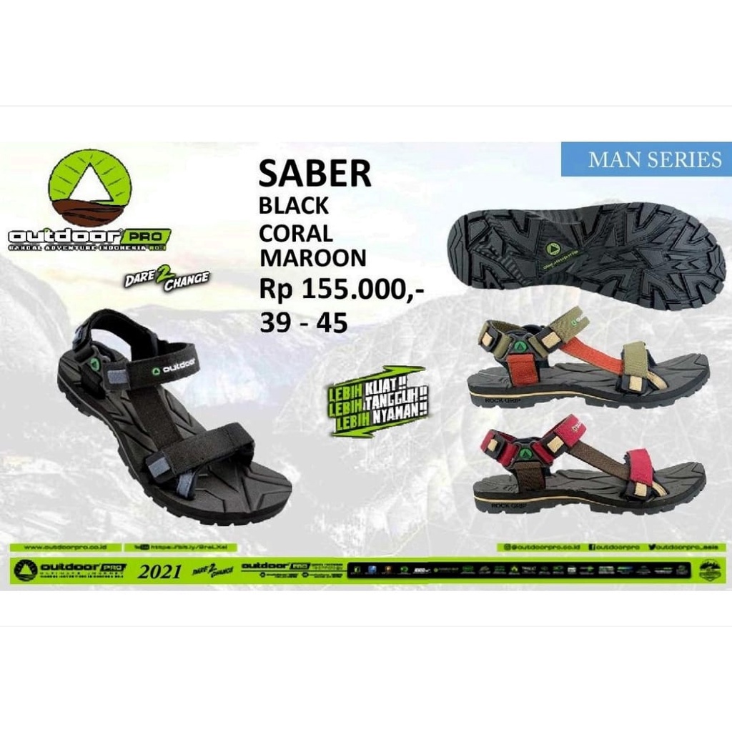 Sandal Gunung Pria - OUTDOOR PRO - SABER - 100% ORI