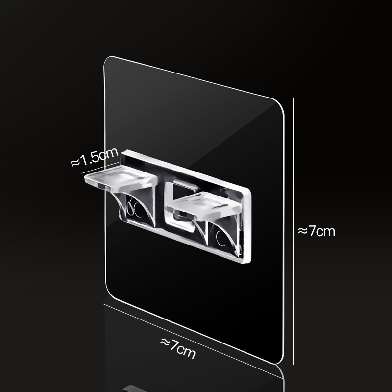Braket Klip Holder Rak Partisi Kuat Dengan Perekat Untuk Lemari