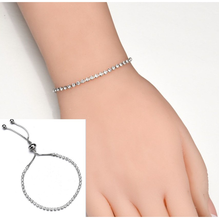 Gelang Serut Adjustable SIMPLE Bracelet Korea Fashion Cakar Sederhana Berlian Diamond Wanita Cewek