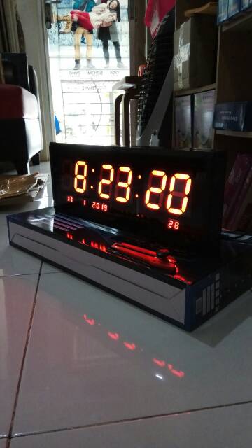 Jam Dinding Digital 4819 Led Merah Jam Besar