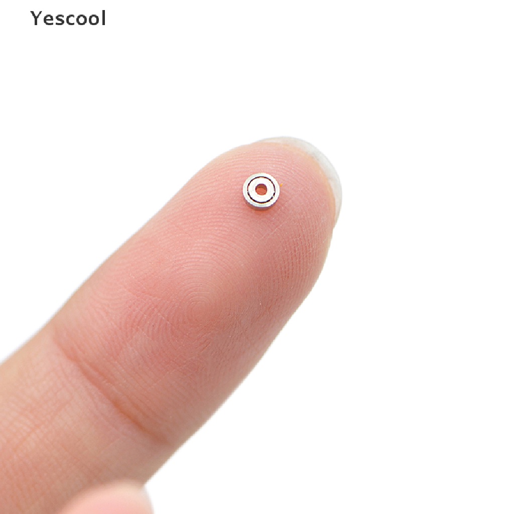 Yescool 10pcs 681ZZ Miniatur Bola Bearing Mini Bahan Metal Ukuran 1x3 X 1mm
