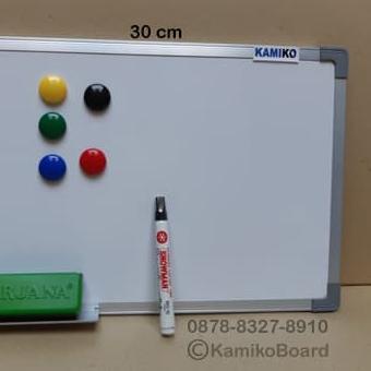 

➮ Whiteboard Kamiko 30 x 45 cm Gantung - Spidol Hitam - Magnet - Hapusan ☇