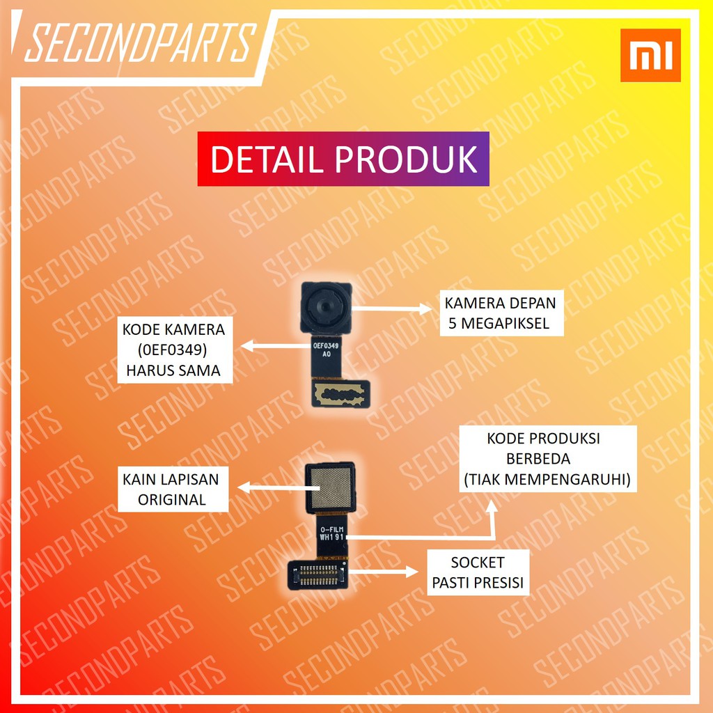 KAMERA DEPAN XIAOMI REDMI 4X / 4X PRIME ORIGINAL COPOTAN