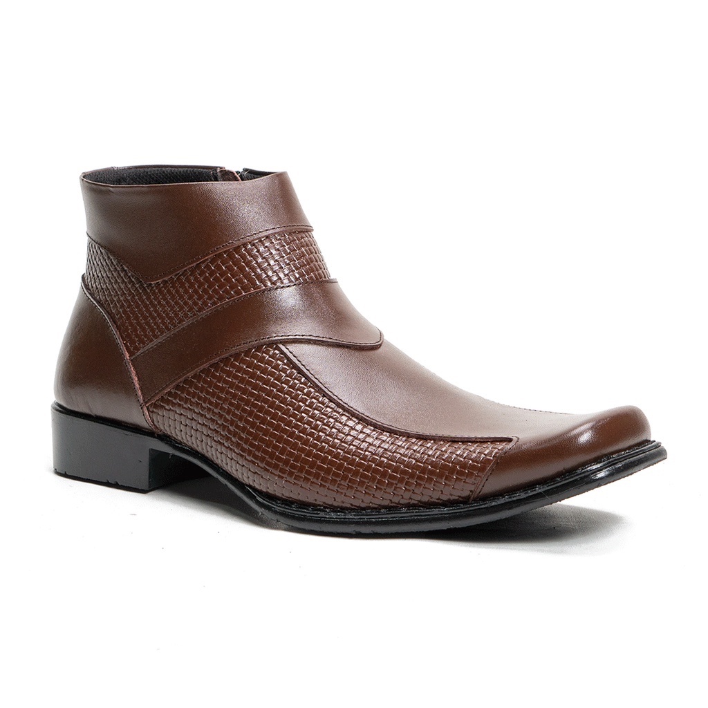 Sepatu Pantofel Pria Kulit Asli Model Tinggi Formal Berkuaitas 0317