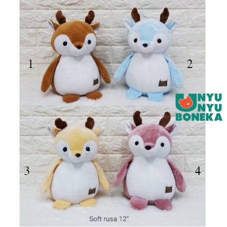 Boneka impor soft rusa animal 30cm reinder