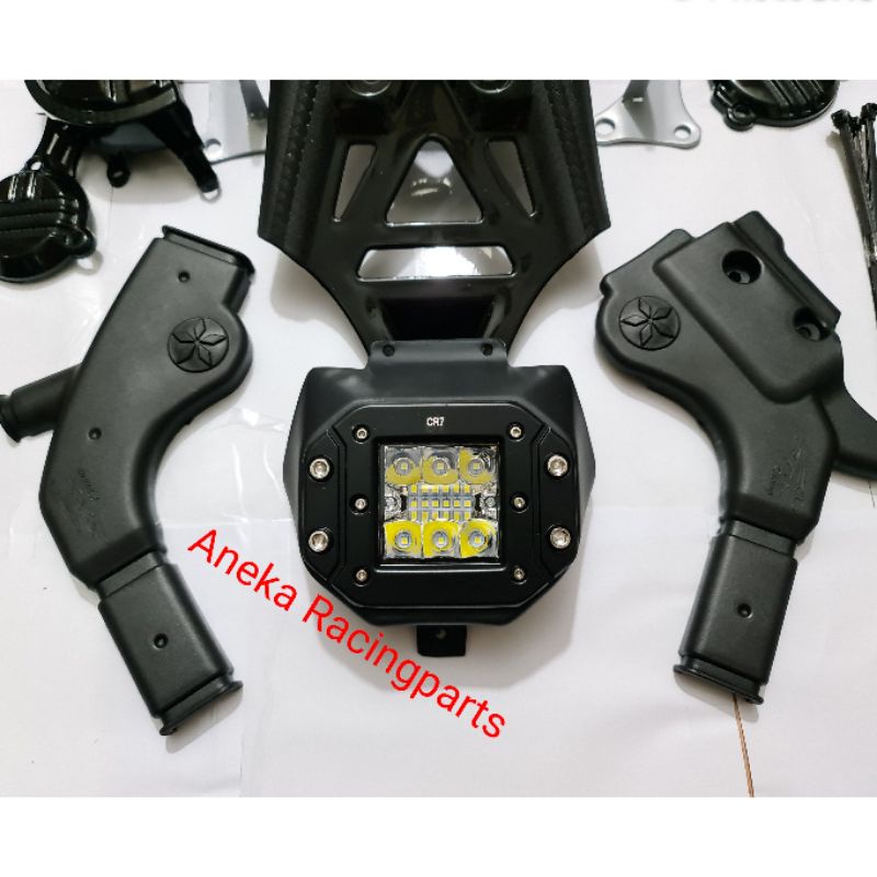 tutup mesin klx pelindung mesin klx bf tutup rangka satu set lampu depan led cover engine klx