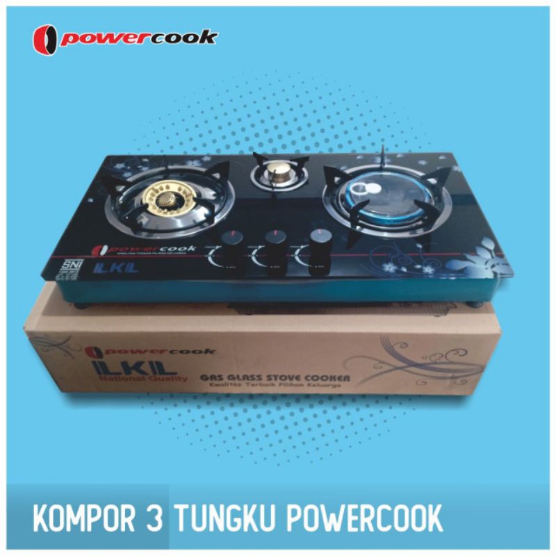 Kompor Tanam LKL Powercook 3 Tungku Mix Bara
