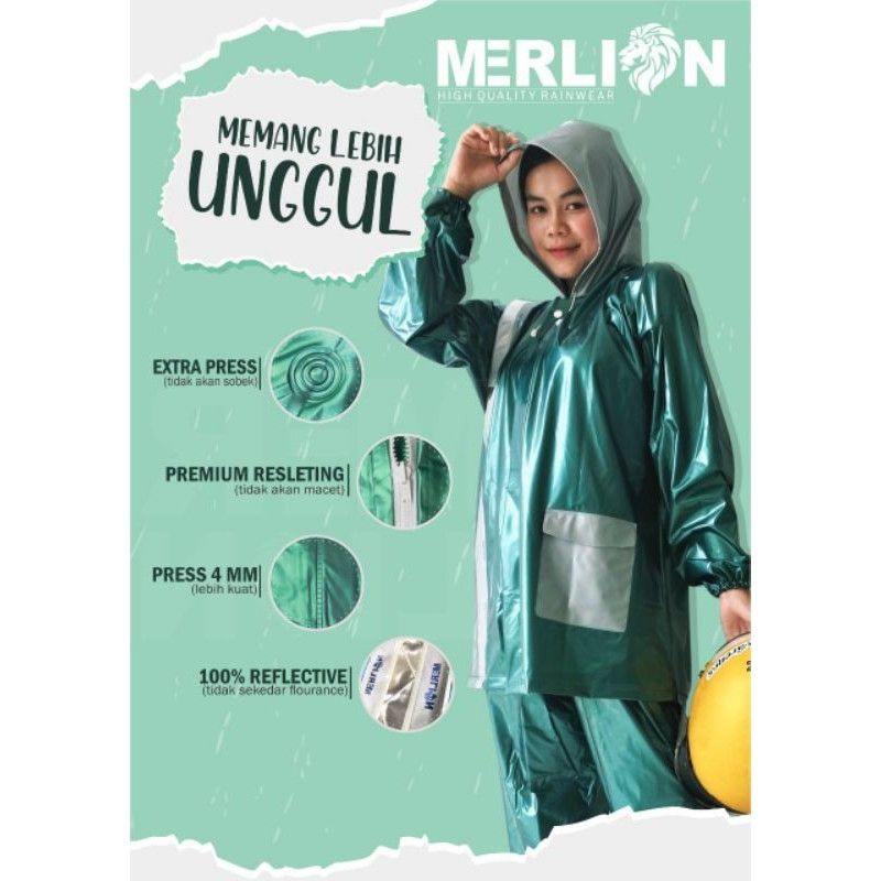 NEW ARRIVALS JAS HUJAN JAKET CELANA MERLION PVC BALLON PREMIIUM ORIGINAL PRODUCT