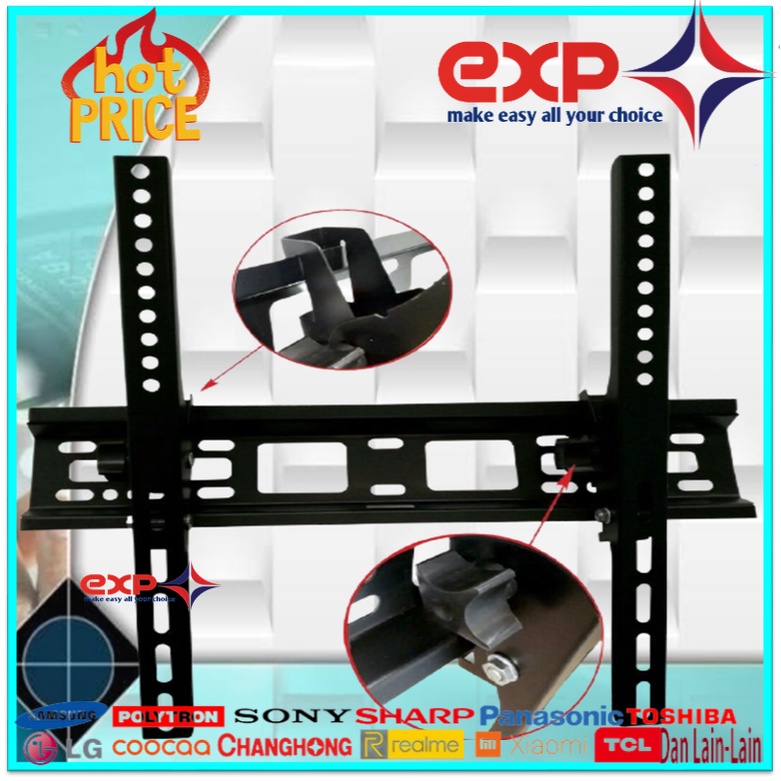 Garansi cocok!!! Bracket TV universal 42&quot; s/d 55&quot; Waterpas adjustable position-16