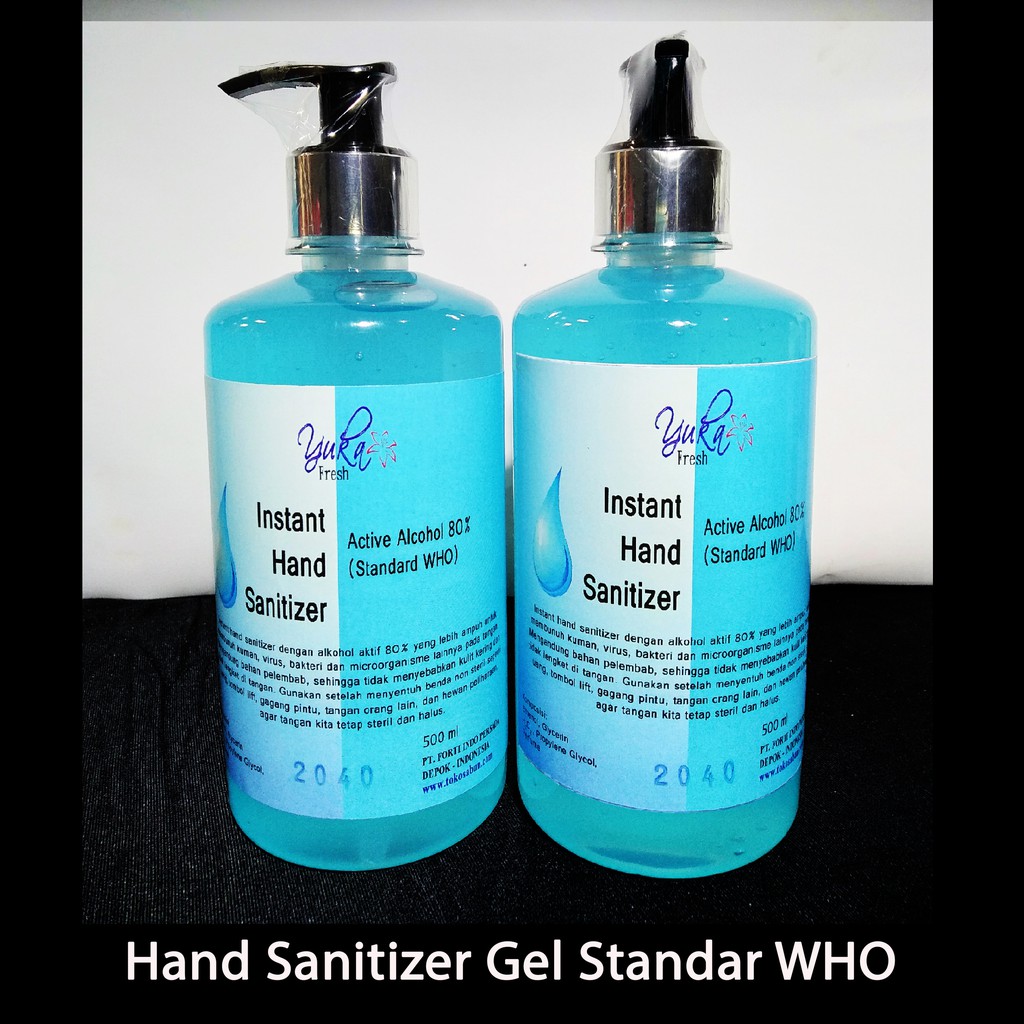 (Gelnya Lebih Kental) Hand Sanitizer Gel 80% Yuka 100ml dan 500ml