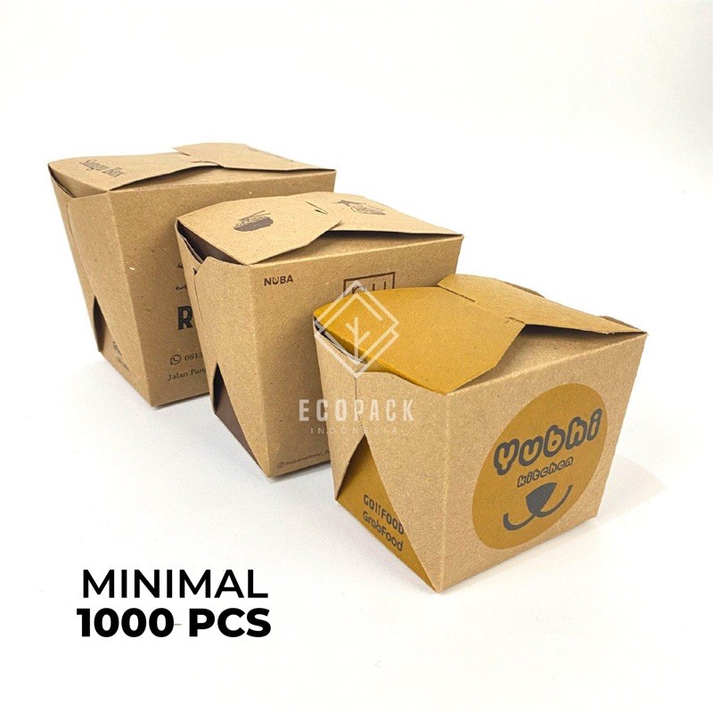 

BOX MAKAN food pail s m l , rice box kraft bandung