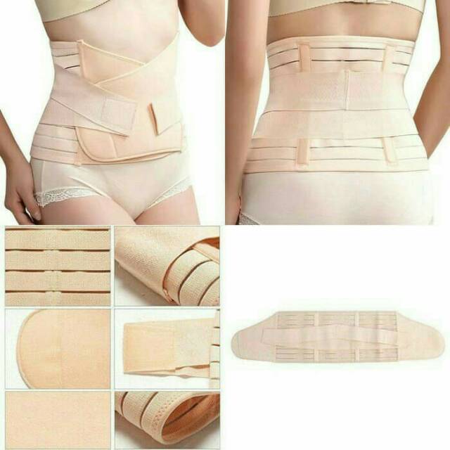 KORSET STAGEN BELT DOUBLE PEREKAT - CORSET PELANGSING PERUT MATERNITY MELAHIRKAN