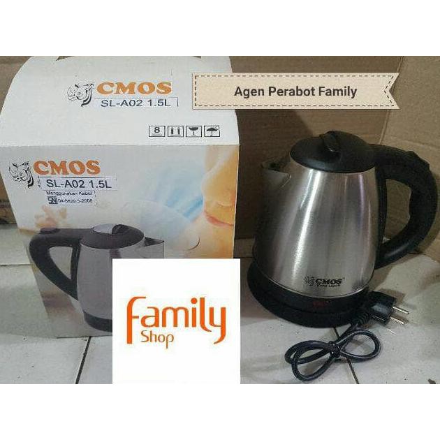 MURAH MERIAH CMOS TEKO LISTRIK / ELECTRIC KETTLE STAINLESS 1,5 L