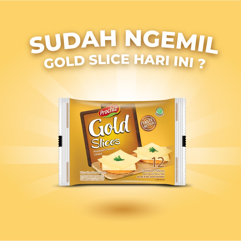 

Keju PROCHIZ Gold Slices 12's Promo Snack