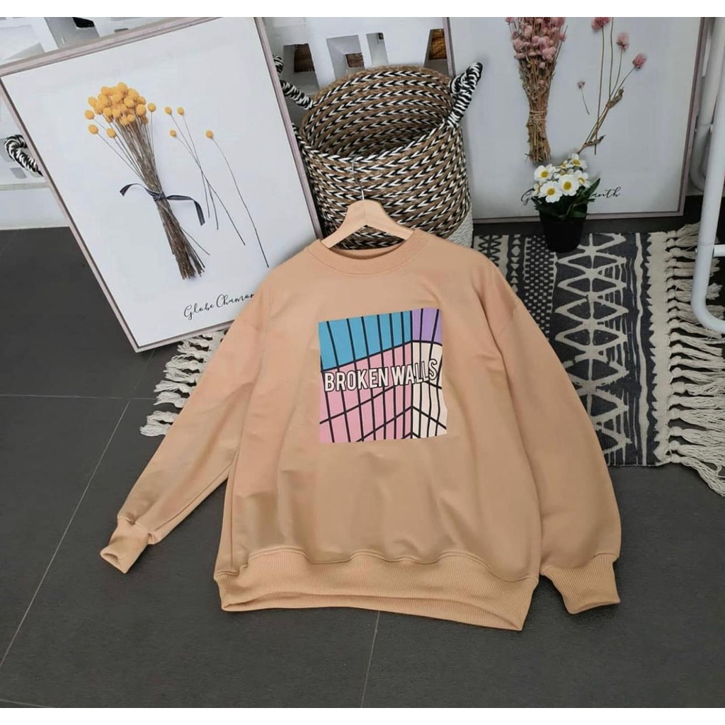 [COD] Sweater Oversize Wanita Brokenwalls XXL LD 130