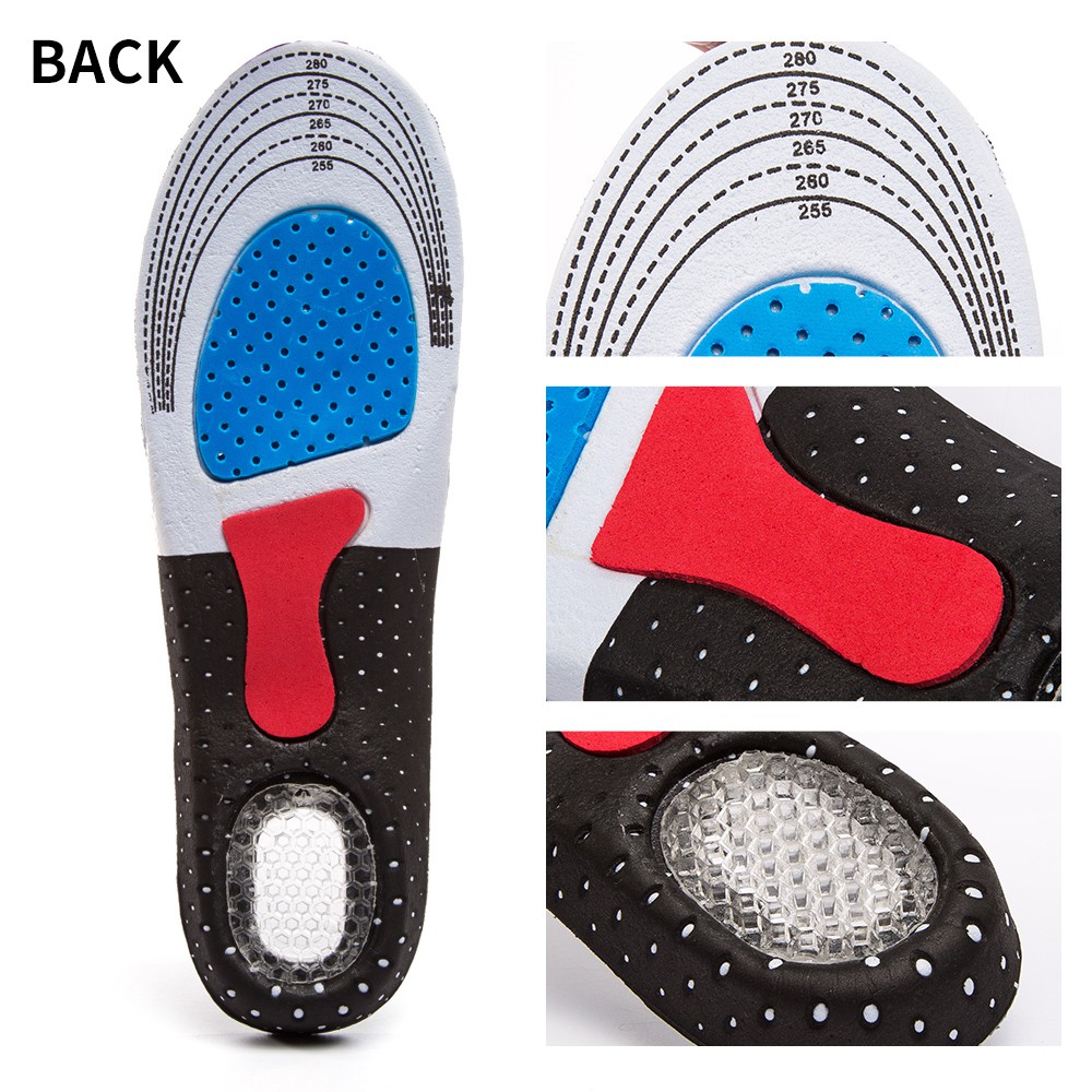 Insole Pad Sisipan Sepatu Pria dan Wanita Bahan Silicone Gel Untuk Sepatu Olahraga dan Lainnya Size 35-46