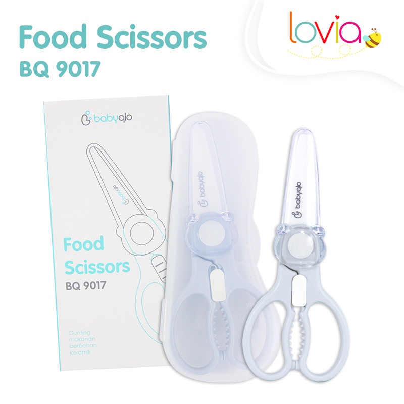 Babyqlo Baby Ceramic Food Scissors / Gunting Makanan Keramik Anak Bayi