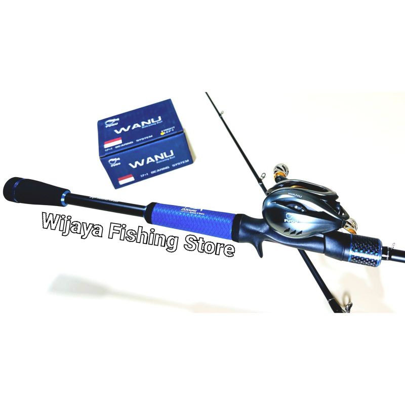 Set Joran BC Casting Duraking Gensis BCX 195  dan Reel Fugu Wanu DRAG 8 KG FREE SENAR PE
