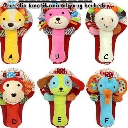 ♟ Skiphop SKK Rattle stick / Boneka stick balita bayi ☚