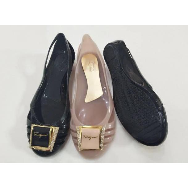 Diskon Best Seller - Jelly Shoes 2 Promo - Flat Shoes - Sepatu Wanita - Hitam, 36 Terbaru