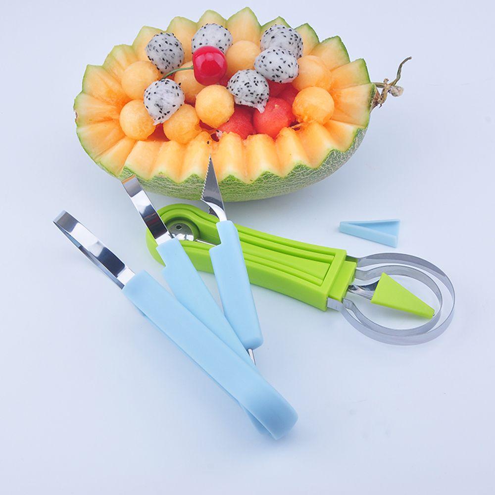 Sendok Baller Melon 4in1 Nanas 4in1 Double-End Watermelon Cutter Separator Alat Ukir