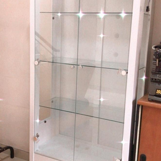 Lemari Pajangan / Lemari Hias / Lemari Kaca Minimalis Full Putih