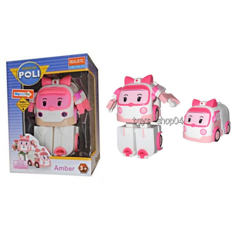Mainan Anak Laki laki Mobil Robot helly amber Police Car Fire Truck