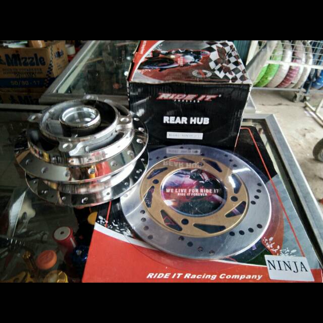 tromol belakang plus piringan cakram merek ride it dft and ninja r rr ss