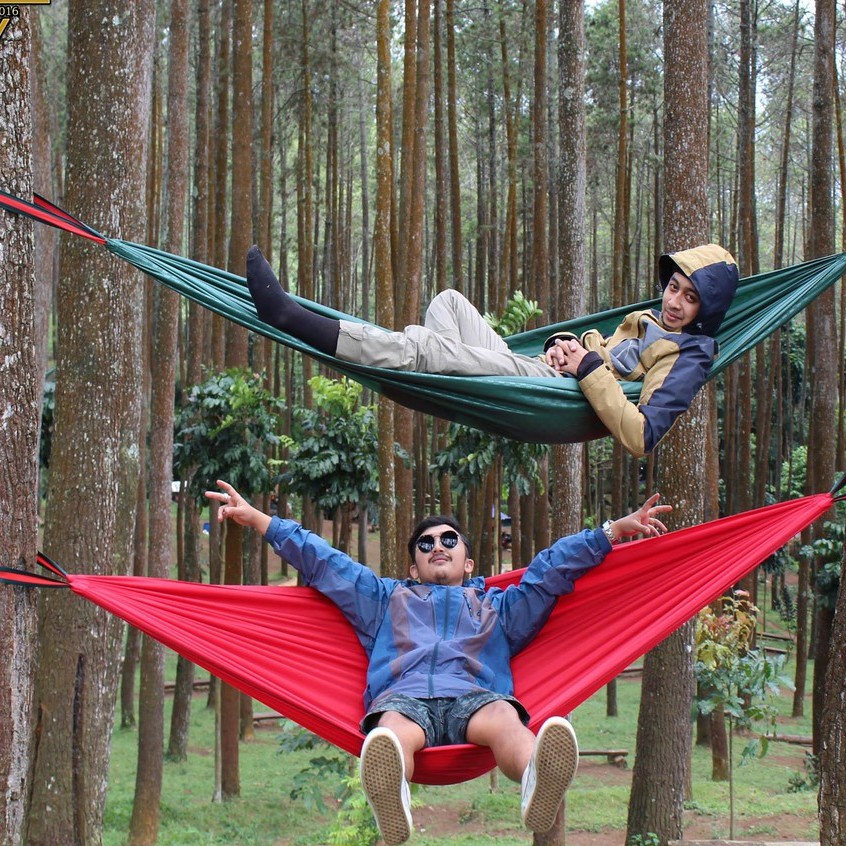 Hammock Tebal kuat beban 200 kg - 250x150cm - Bergaransi Jebol Ganti Baru