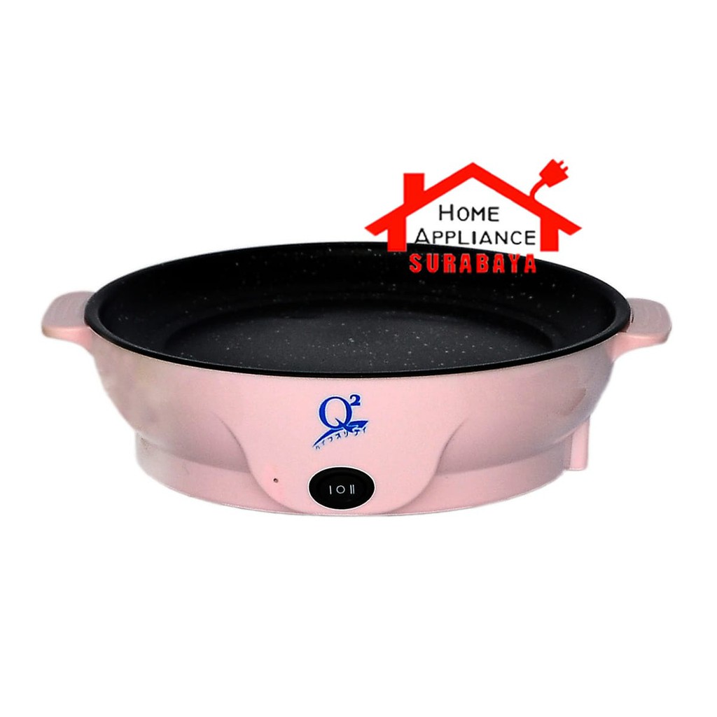 Korean pan Fried 22 CM - Panci BBQ Multifungsi Listrik Elektrik 22 CM Q2-8322 / Q2 8322