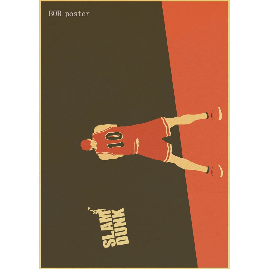 Poster Dinding Desain Anime Slam Dunk Klasik Retro Vintage Untuk Dekorasi Kamar Tidur