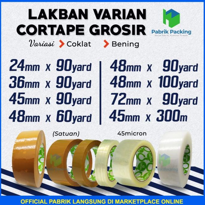 

Cuci Gudang Awal Tahun LAKBAN CORTAPE PREMIUM TERMURAH HARGA EKONOMIS SETARA DAIMARU SATUAN Cuci Gudang Awal Tahun