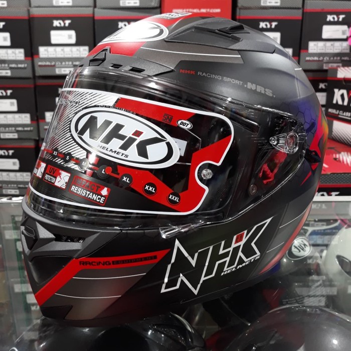 Helm NHK RX9 Motif "Navy" Black / Red Doff