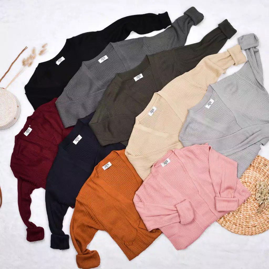 Knit Basic Auter Oversais /Long Cardi Belle /Sweater Rajut Wanita / Cardigan Rajut Wanita