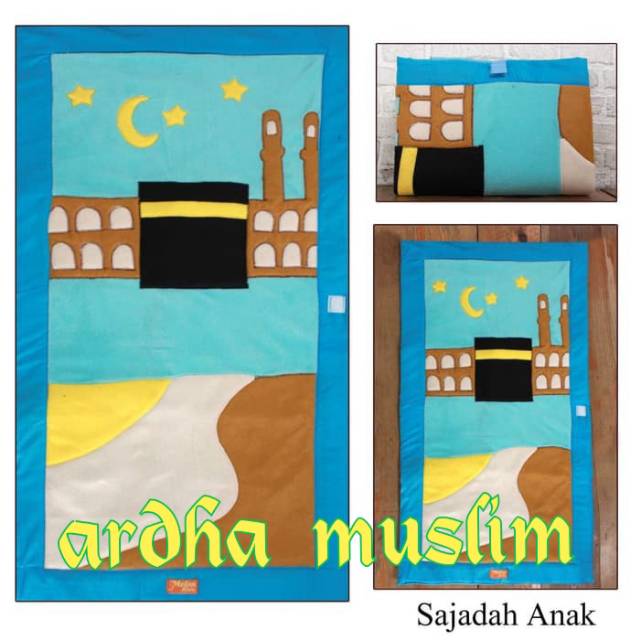 SAJADAH ANAK LAKI LAKI  GAMBAR KA'BAH