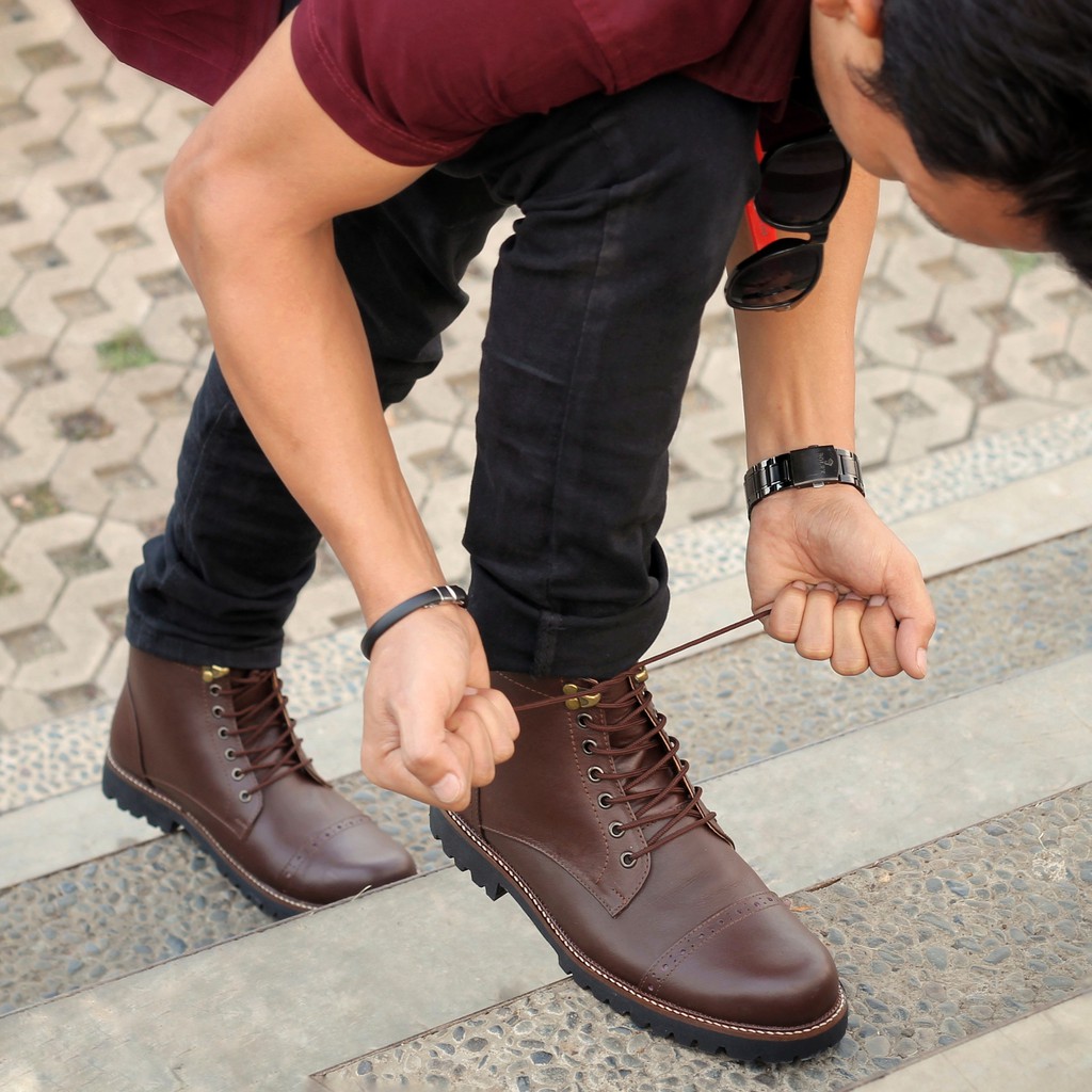 ARPEGIO BROWN (KULIT ASLI) |ManNeedMe x Reyl| Sepatu Safety Boots Pria ORIGINAL