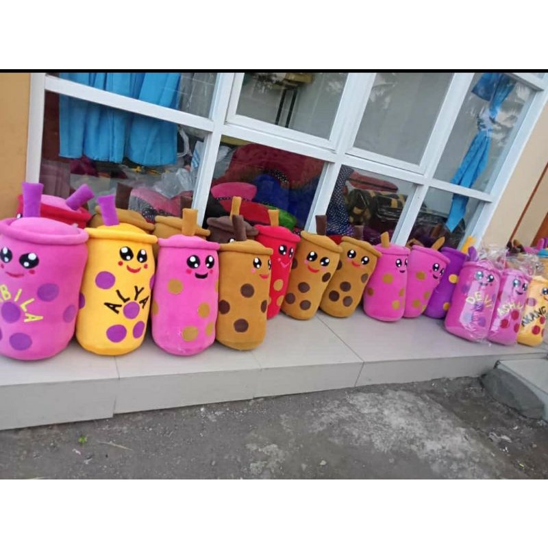 BONEKA BOBA JUMBO/BONEKA BOBA LED LAMPU KEDIP JUMBO/Boba Milk Tea Brown Sugar