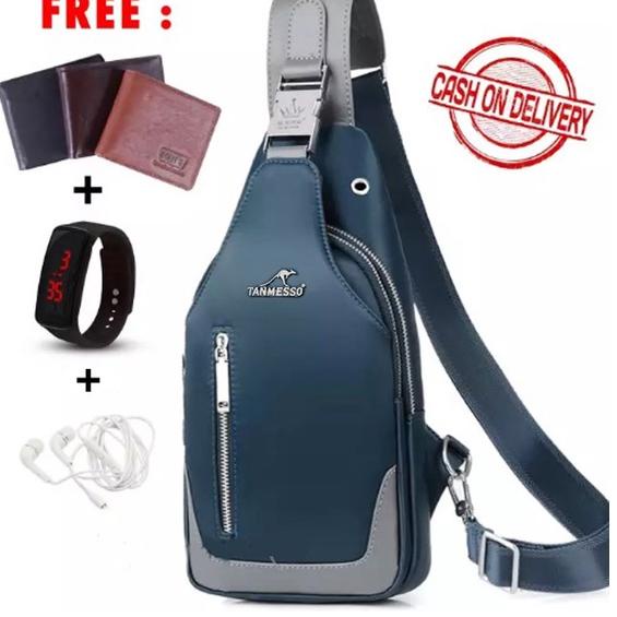 ☞ TANMESSO 5IN1 TAS BONUS JAM &DOMPET,USBPORT&HEADSET ♚