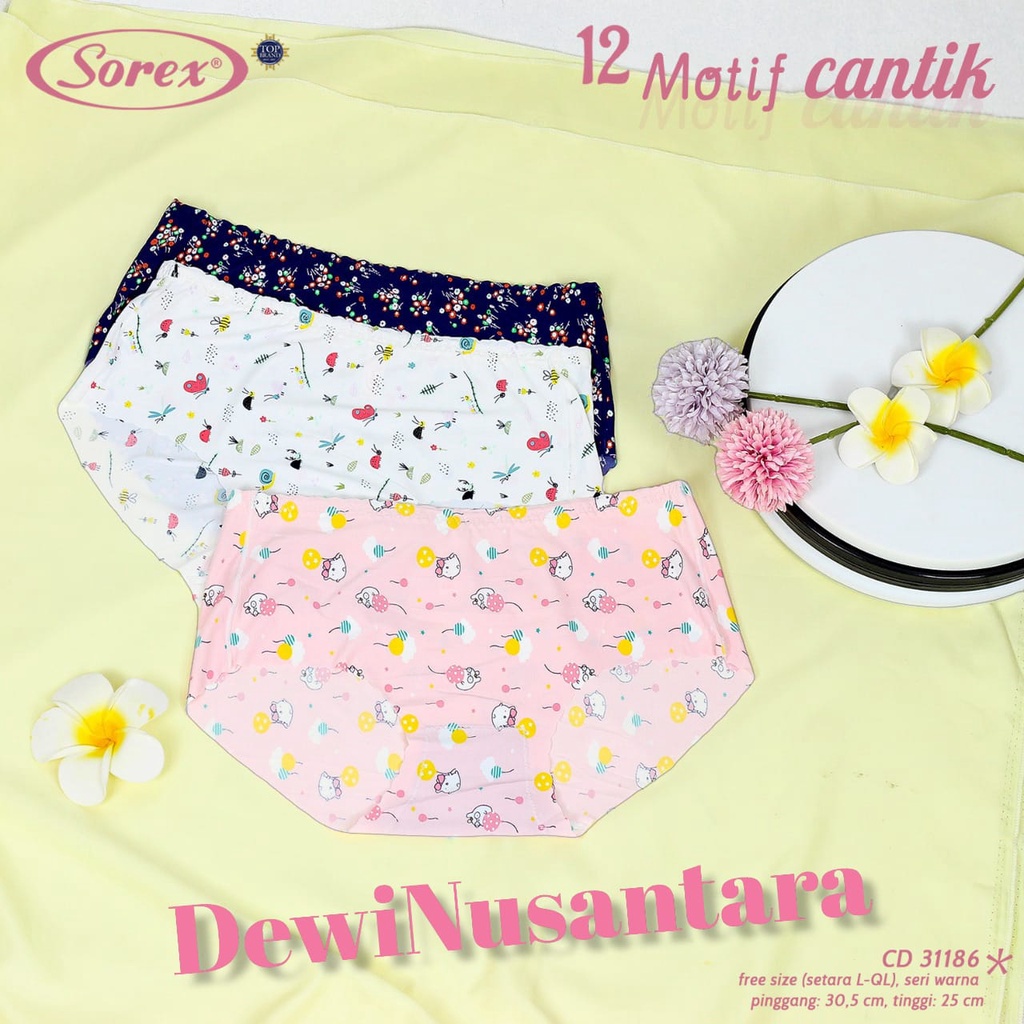 SOREX Celana Dalam Wanita Seamless Motif Jumbo art.31186 EXTRA SIZE Panties