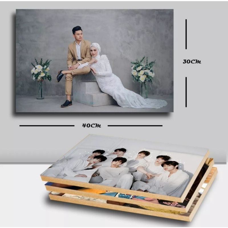 CETAK FOTO MEDIA PAPAN MDF 20R (30X40) FREE LAMINASI GLOSSY