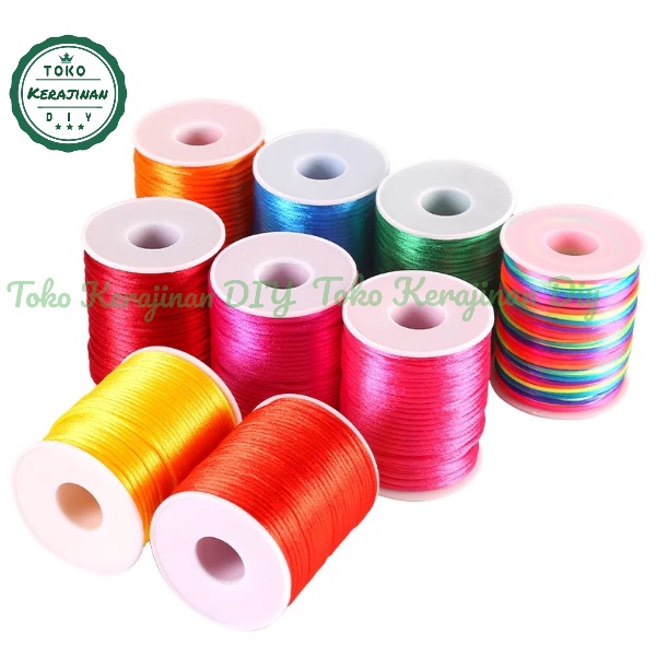 [ 10 Meter ] Tali Satin Simpul Cina 1mm 2mm Bahan Craft &amp; DIY