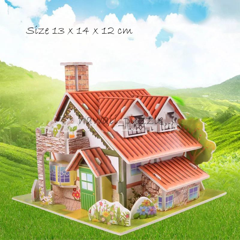 Puzzle 3D DIY bahan foam &amp; paper FOREST CABIN mainan puzzle edukasi anak (kado,pajangan,dekorasi)