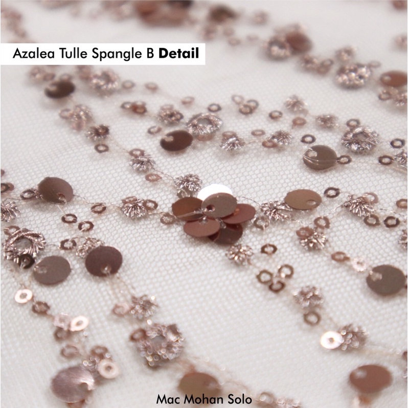 [NEW ARRIVAL] AZALEA TULLE SPANGLE PREMIUM TILE PAYET BEADING TERBARU TULE GOWN DRESS KEBAYA BORDIR PAYET IMPORT PER 0.5M BY MACMOHAN